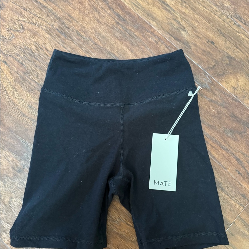 Mate the Label Organic Black Stretch Bike Shorts